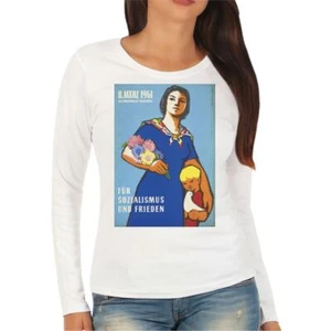 Maglia donna manica lunga longsleeve 8 marzo Giornata internazionale della donna per la pace RDT  - Foto 1 di 4