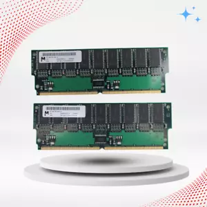 Lot Of 2 MT18DT8144G-6 Micron 128MB SDRAM ECC PC-100 100Mhz Memory - Picture 1 of 4