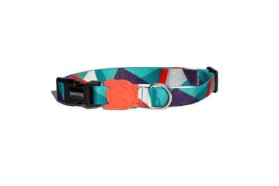 Zee.Dog | Ella Blue Orange Dog Collar | Adjustable | Durable | Security Buckle