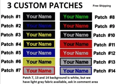 "LOVE IT", 3-PACK CUSTOM EMBROIDERED NAME TAG 3X1, FREE SHIP - Image 1 of 3