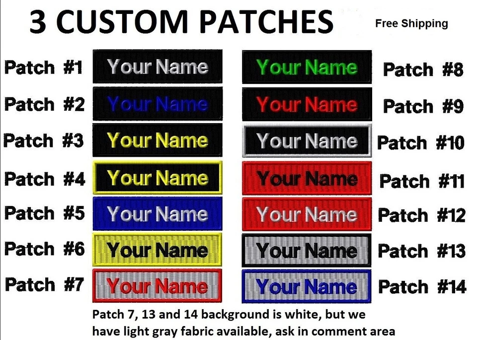 "LOVE IT", 3-PACK CUSTOM EMBROIDERED NAME TAG 3X1, FREE SHIP - Image 1 of 3