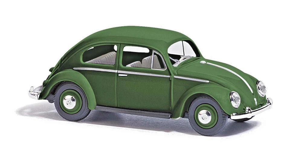 Busch 52990 VW Käfer Ovalfenster Con Tetto IN Tessuto, Verde Scuro, H0, Neu 2024 - Immagine 1 di 1