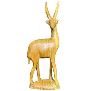 Carved Wooden Antelope Gazelle on Stand-10.5” Very Good Condition! - Picture 1 of 7