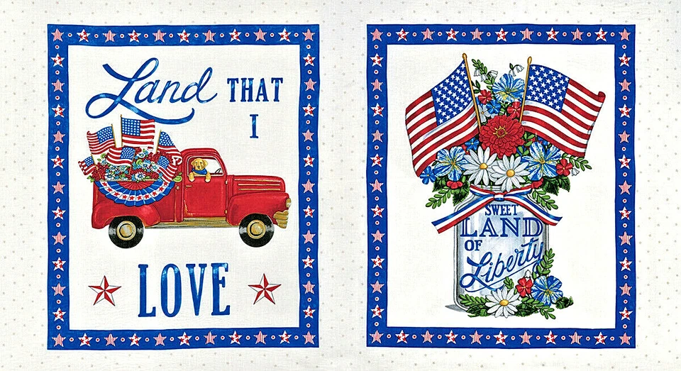 MODA FABRICS "ALL AMERICAN" THE PANEL  - Image 1 of 1