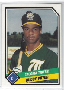 1989 TCMA Tacoma Tigers (Class AAA-Oakland A's) Buddy Pryor