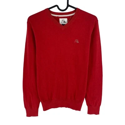QUIKSILVER Garçon Rouge Col En V Pull Taille 12 Ans - Photo 1/4