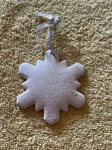 Keramik Glitzer Schneeflocke Ornament - Bild 1 von 2
