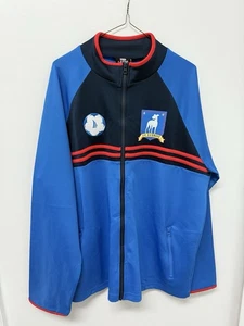 Giacca da pista uomo Ted Lasso full zip grande blu/rosso AFC Richmond calcio nuova con etichetta - Foto 1 di 7