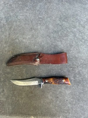 Camillus Knives USA Sword Brand 1960's #1014 w/ sheath fixed blade knife - Image 1 of 4