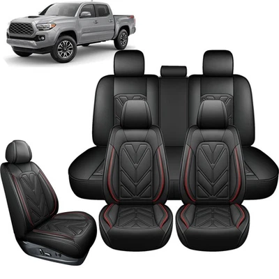 For Toyota Tacoma 2007-2024 Crew Cab 4-Door Car Seat Cover Front Rear Cushion Foto 1 de 4