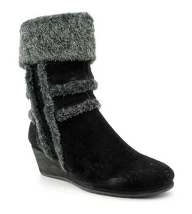 Botas de gamuza Easy Spirit Brandia negras/negras grises 6,5 nuevas en caja $99 - Imagen 1 de 5