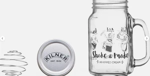 Kilner Shake & Make Whipped Cream Set - Brand New In Box Glass Jar - Picture 1 of 6