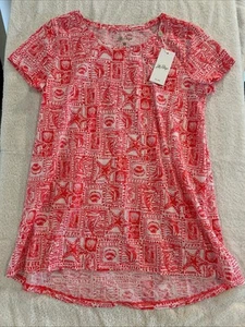 Túnica fluida de playa coral Lilly Pulitzer talla pequeña nueva con etiquetas - Imagen 1 de 6