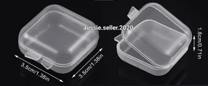 10 Pcs Container Plastic Small Box Clear Storage Mini Earplugs Jewellery - Picture 1 of 2