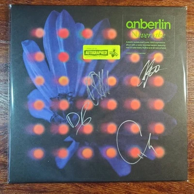 Anberlin Nevertake BAND SIGNED ltd Opaque Blue Vinyl FREE SHIPPING - Imagem 1 de 4