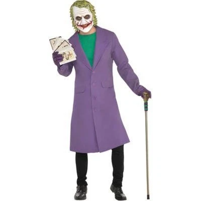 Jaqueta masculina Party City The Dark Knight 3 coringa fantasia de Halloween padrão adulto - Imagem 1 de 1