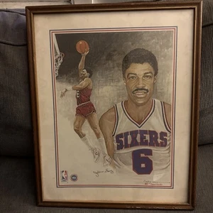 Nice Vintage NBA Julius Erving 76ers 16x20" Lithograph. NIP - Picture 1 of 2