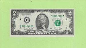 1976 ..UNCIRC $2  F 2961 7323 A .... 1976 $2  F-A    NICE NOTE      FRN - Picture 1 of 2