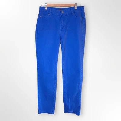 NYDJ Bright Blue Straight Leg Jeans - Size 10 - Image 1 of 4