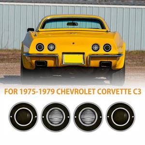4PCS For 1975-1979 Chevrolet Corvette C3 LED Tail Lights & Backup Lights Smoked - Picture 1 of 12