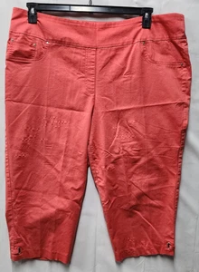 Ruby Rd. Pink Capri Pants Size 22W 43x21 EUC!! - Picture 1 of 5