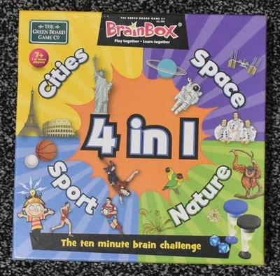 BrainBox 4 in 1 Cities Space Sport Nature Game Complete Set brain challenge - Image 1 of 4