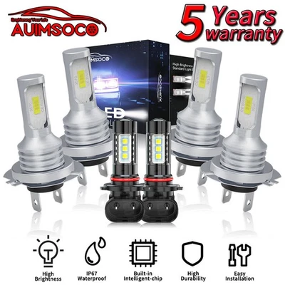 For Mercedes-Benz C55 AMG 2005-2007 LED Headlight Kit + Fog Light Bulbs Combo 6x - Изображение 1 из 4