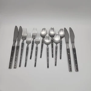 Vintage Riviera Cordova Edelstahl Japan Besteck Menge 17 Gabeln Löffel Messer - Bild 1 von 3