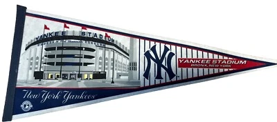 New York Yankee Stadium Pennant 12" x 30" Yankees Genuine MLB Baseball Flag - Image 1 of 4