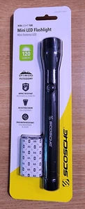 NEW - Scosche Mini LED Flashlight 120 Lumens - Adjustable Beam, Water Resistant - Picture 1 of 2