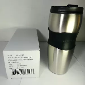 Starbucks Tumbler Lucy Band 16 Oz Silver Stainless Steel MIC 2005,W Sku,Rare,New - Picture 1 of 2
