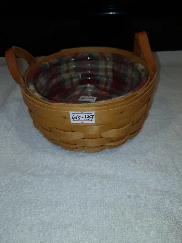 Longaberger Basket 2002 SAFFRON COMBO  WITH Liner and Protector SET BOOKING #3 Cover