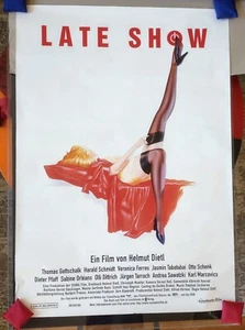 LATE SHOW Vintage German Movie Poster Erotic Pinup Girl In Stockings HUGE 33x47" - Bild 1 von 6
