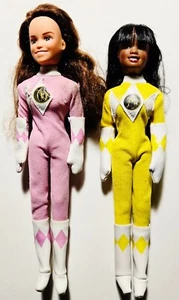 Vintage 1995 Bandai Mighty Morphin Power Rangers Kimberly & Aisha Doll Set of 2 - Picture 1 of 2