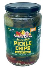 Famous Dave's Spicy Dill Pickle Chips 24 oz Daves