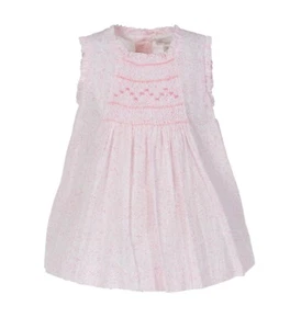 NEW Handmade Pink Floral 6M & 2T Ball Gown Dress Excellent Condition - Picture 1 of 3