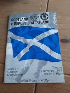 SCOTLAND V REP OF IRELAND U21 EUROS NOV 1987 - Picture 1 of 2