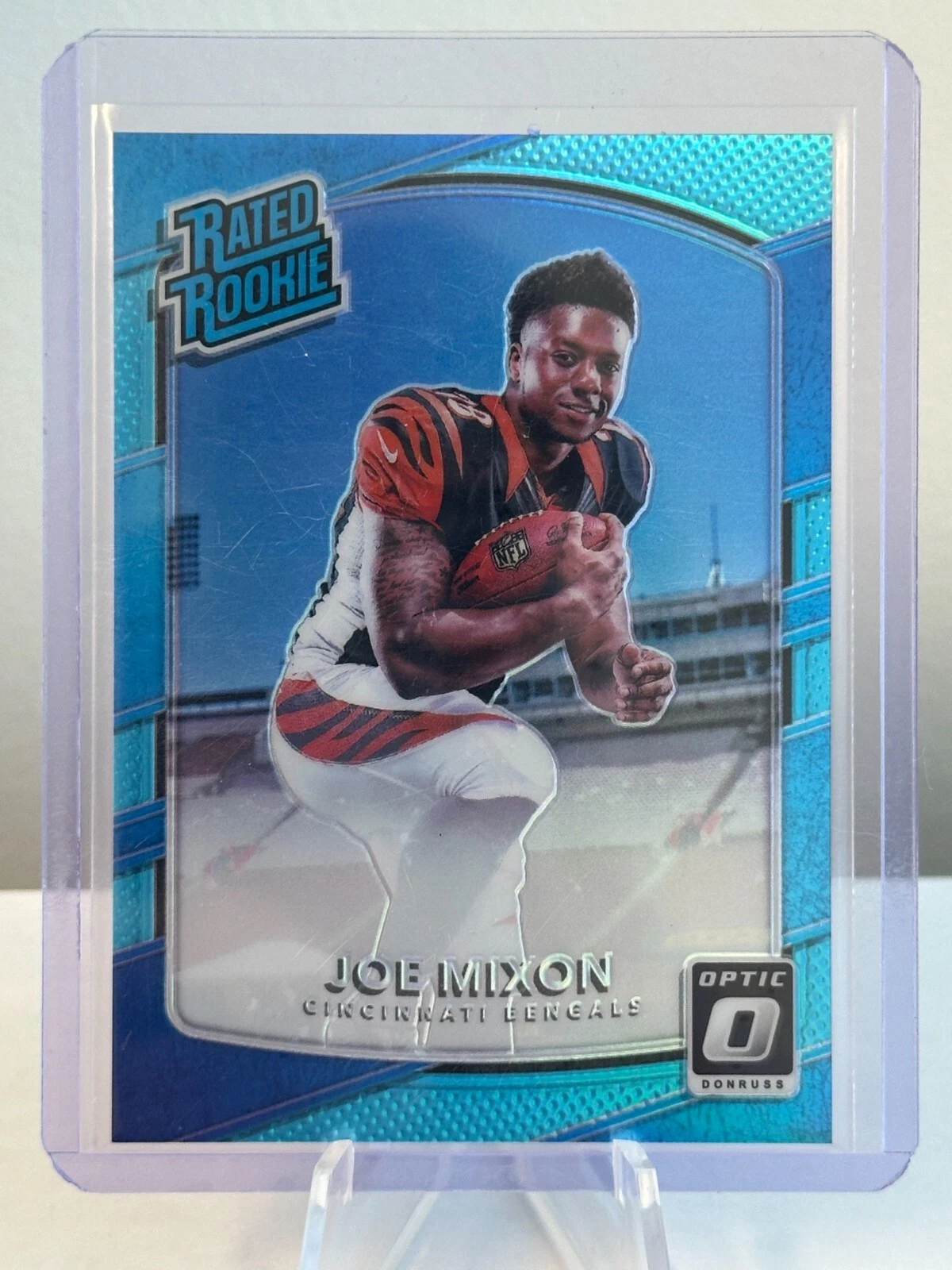 Joe Mixon Rookie 2017 Donruss Optic Rated Rookie Aqua Prizm /299 #185