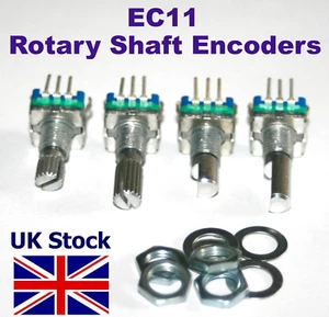 Rotary Shaft Encoder EC11 , with push switch, 5 pin digital potentiometer - UK - Picture 1 of 6