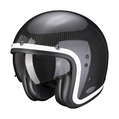 Motorrad Scorpion Belfast Carbon Lofty Jethelm (schwarz/carbon/weiß) Gr: XS (53) - Bild 1 von 3