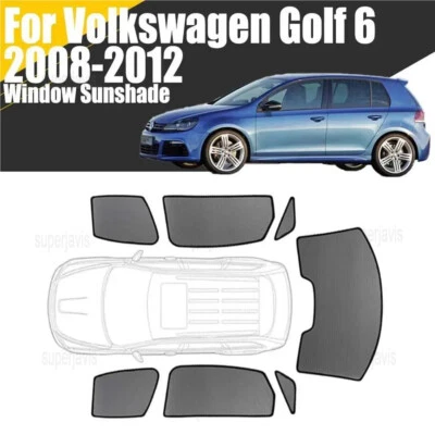Magnetic Window Sunshade For VW Golf 6 2008-2012 Mesh Windshield Frame Curtain - Image 1 of 4