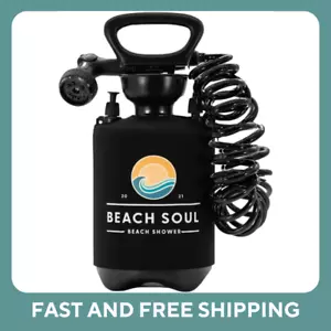 Beach Soul Outdoor Shower Portable Pressurised Manual Pump Insulated Camping - Picture 1 of 11