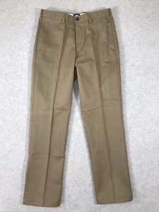 Pantalone Lands End uomo taglia 32 x 32 vestibilità tradizionale kaki marrone piatto davanti dritto - Foto 1 di 14