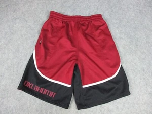 Oklahoma University Shorts Mens Medium Maroon Red Black Basketball Starter Logo - Picture 1 of 21