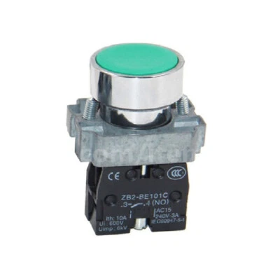 Interruptor de botón autoajustable verde #A6-33 para XB2BA33C 2NO - Imagen 1 de 4