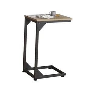 C-Shaped End Table, Small Side Table for Couch, Sofa Table with Metal Frame 1 - Picture 1 of 8