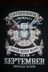 UNTERSCHATZE NIEMALS ...DER IM SEPTEMBER GEBOREN Long Sleeve T-Shirt, 2XL , Blk - Picture 1 of 4