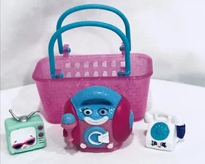 Shopkins Lot Of 4 Basket Radio TV Phone Easter Gift Basket Stuffer B200 - Picture 1 of 4