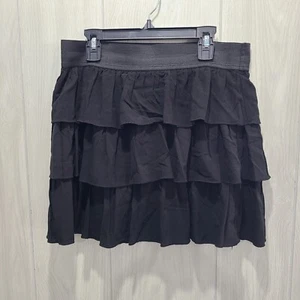 Vintage Amy Byer Skirt Size XL 16 Black Ruffled Whimsigoth Gothic Alternative - Picture 1 of 5