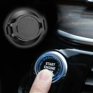 1x Cubierta de interruptor de botón pulsador de parada de arranque del motor de coche Adhesivo Borde Negro Accesorios - Imagen 1 de 8